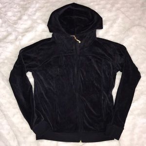 4/$15 juicy Couture navy velour full zip hoodie